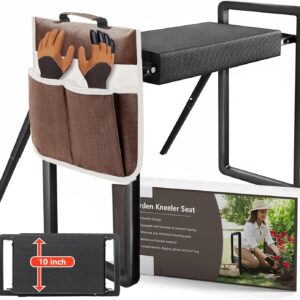 Upgraded Garden Kneeler and Seat,Foldable Garden Stool Heavy Duty Gardening Bench,Garden Kneelers for Seniors,Great Gardening Gifts for Women and Men, Bench Comes with Tool Pouch & Gloves