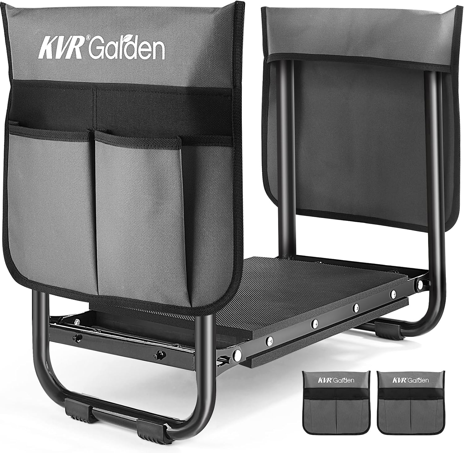 KVR Garden Kneeler Seat Heavy Duty, 2024 Upgraded Garden Bench Widened 10.2", Anti-Rust & Anti-Wear, Foldable Gardening Stool Prevents Back Pain Knees, Gift for Women Men, Seniors, Mom, Dad